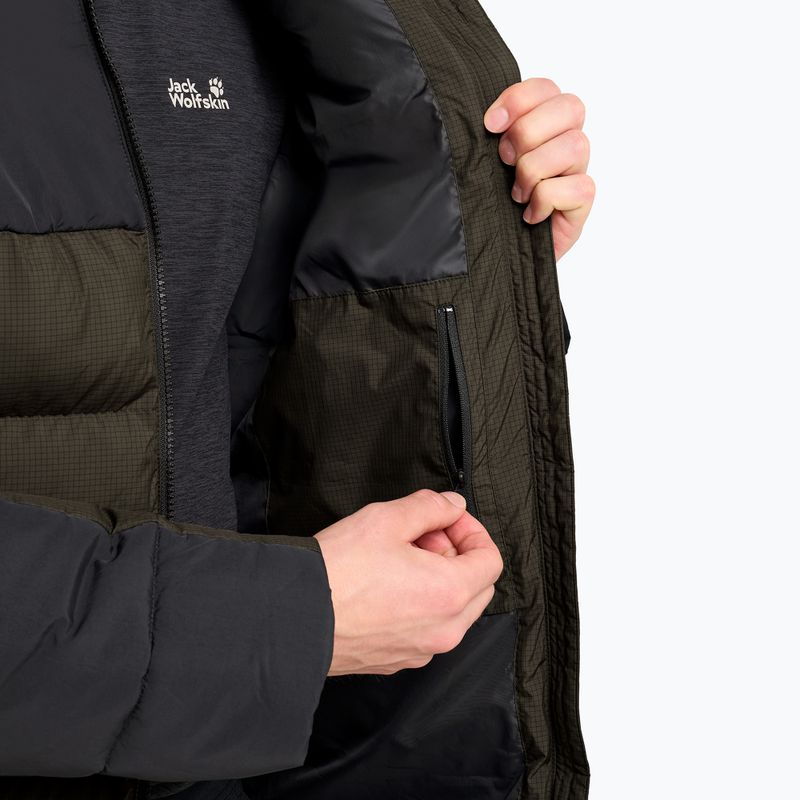 Pánska zateplená bunda Jack Wolfskin Icy Hollow Hooded obsidian moss 5