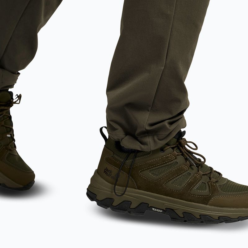 Pánske trekingové nohavice Jack Wolfskin Activate Flex obsidian moss 6