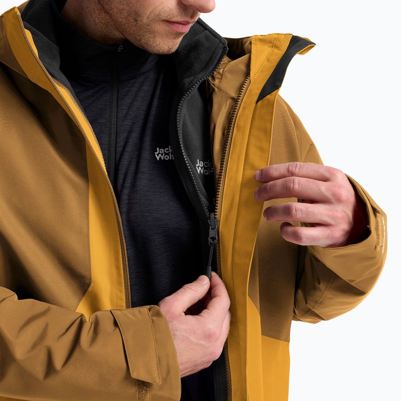 Pánska bunda 3v1 Jack Wolfskin Stonetrail 3In1 burly yellow jw 8