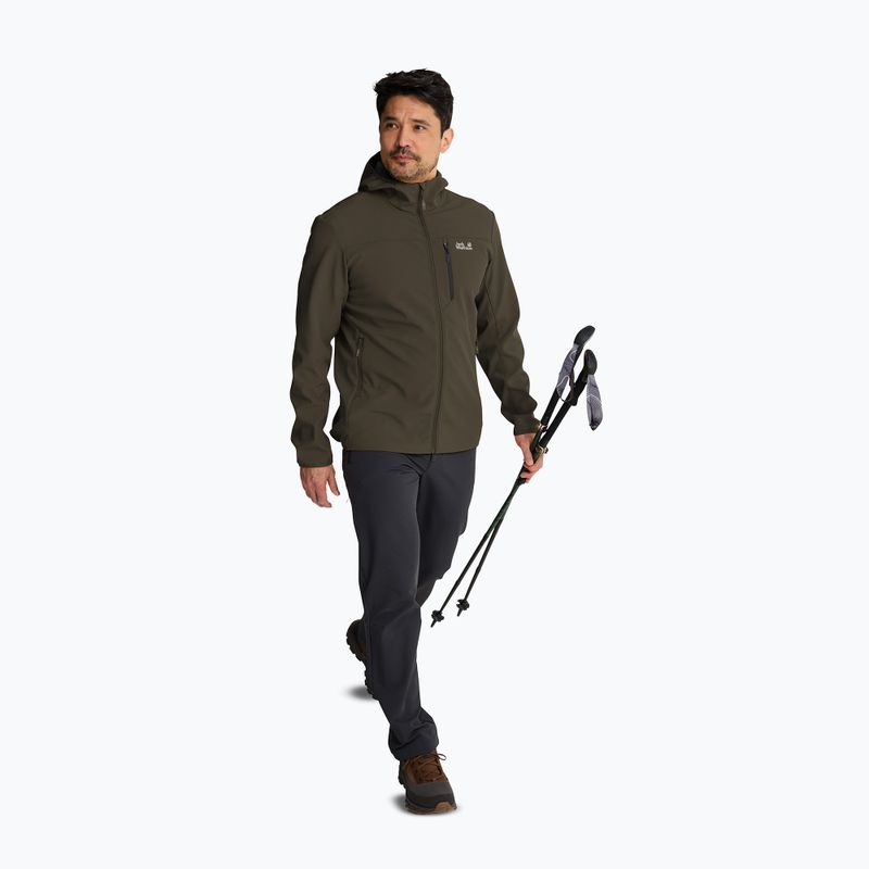 Pánska vetrovka Jack Wolfskin Wild Winds Hooded obsidian moss 2