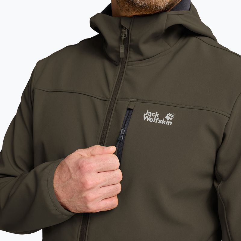 Pánska vetrovka Jack Wolfskin Wild Winds Hooded obsidian moss 5