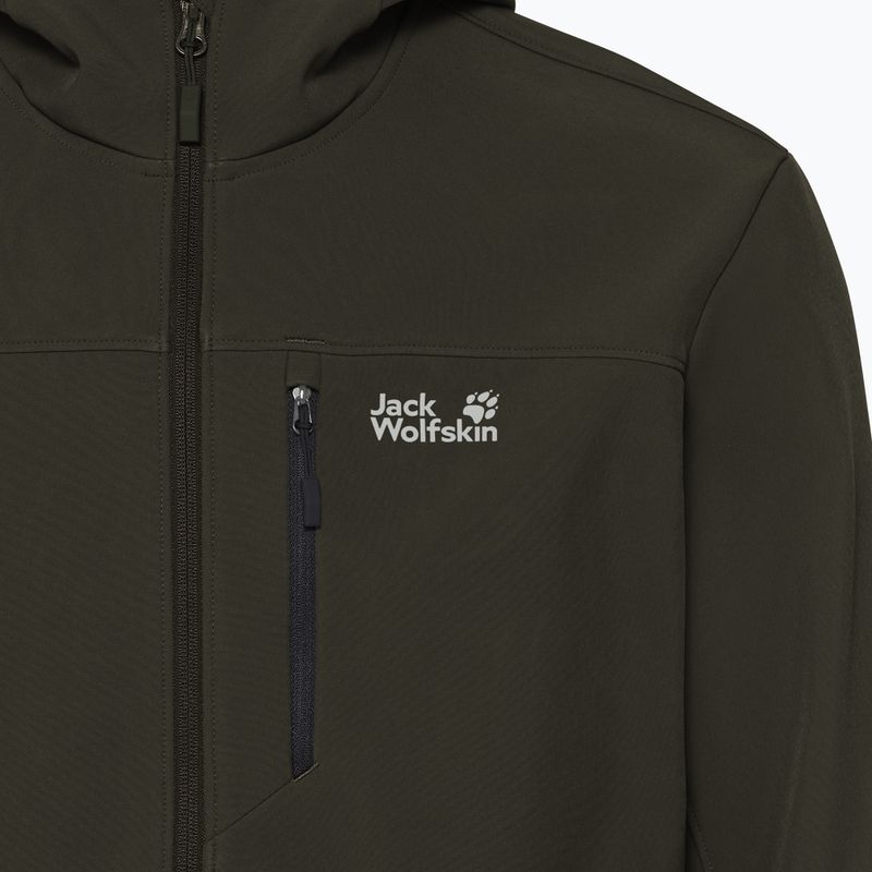 Pánska vetrovka Jack Wolfskin Wild Winds Hooded obsidian moss 6