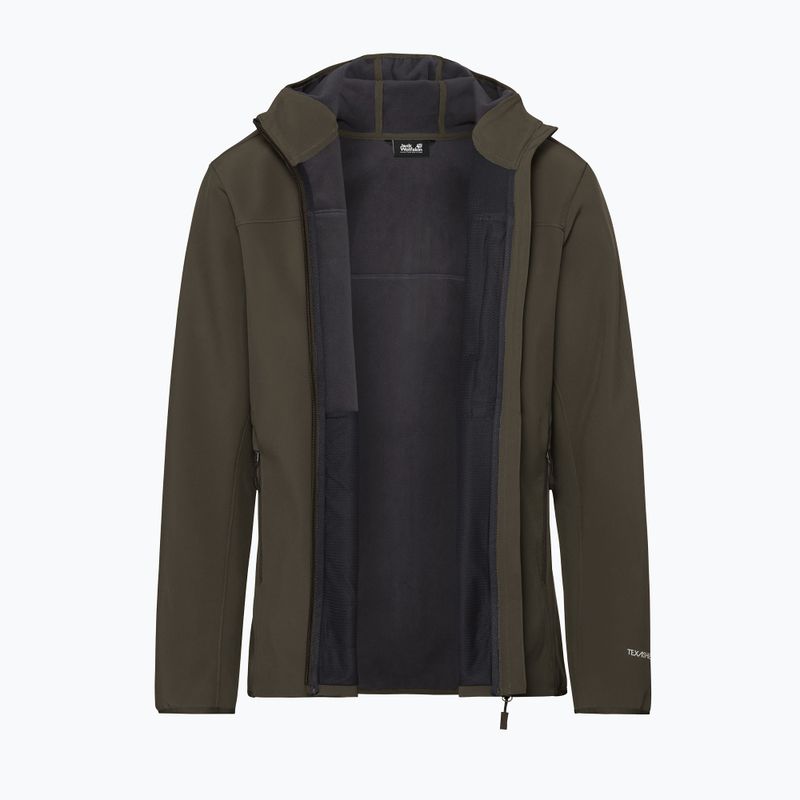 Pánska vetrovka Jack Wolfskin Wild Winds Hooded obsidian moss 9