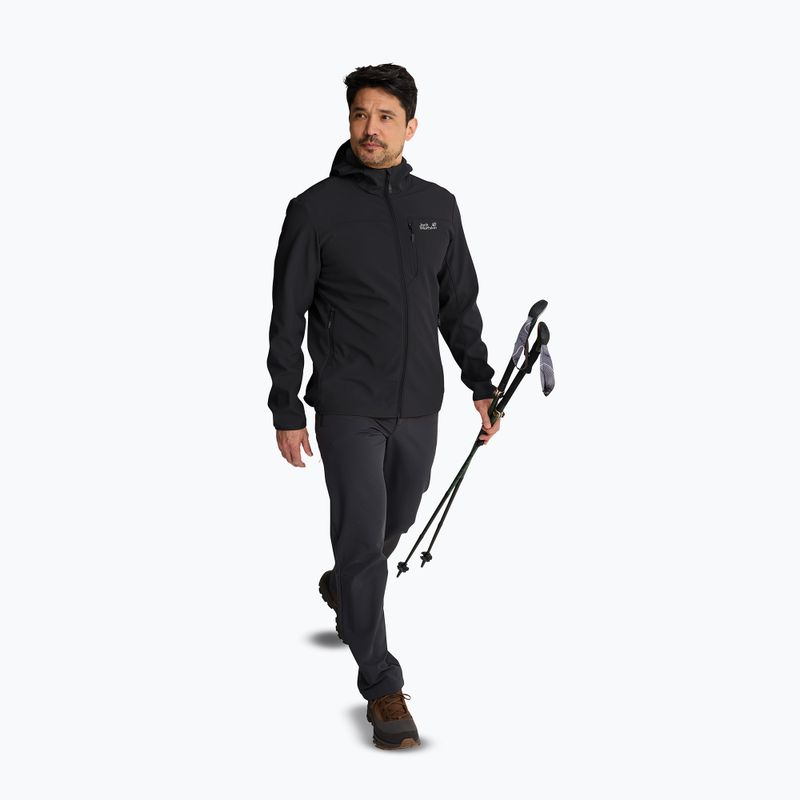 Pánska vetrovka Jack Wolfskin Wild Winds Hooded black 3