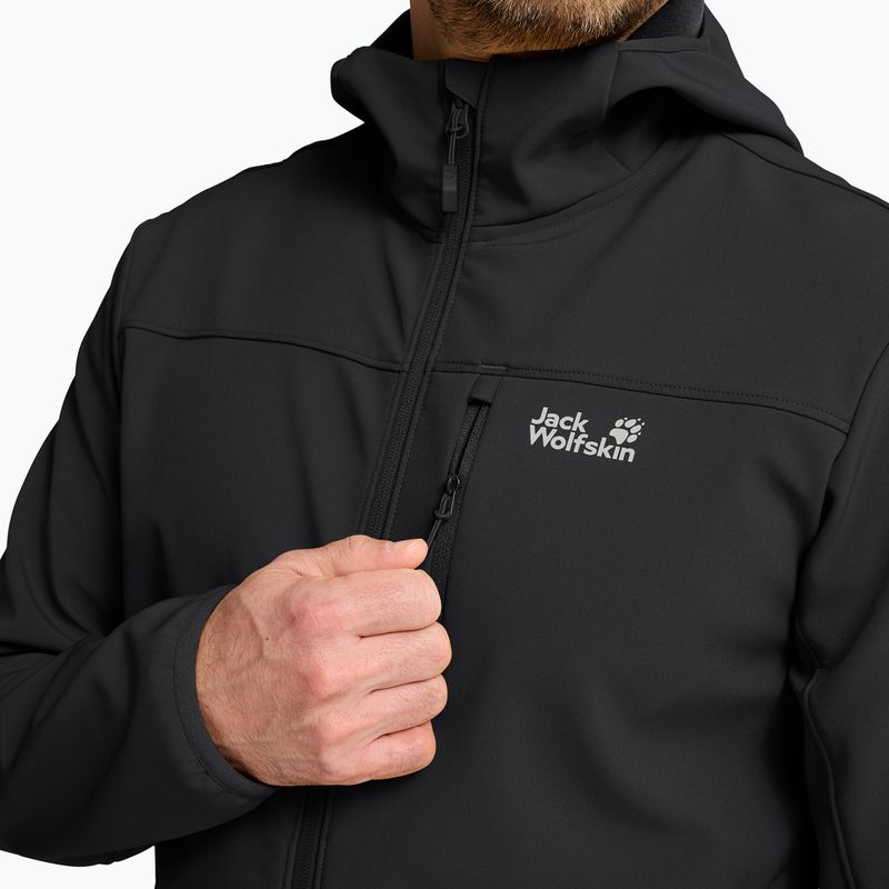 Pánska vetrovka Jack Wolfskin Wild Winds Hooded black 5