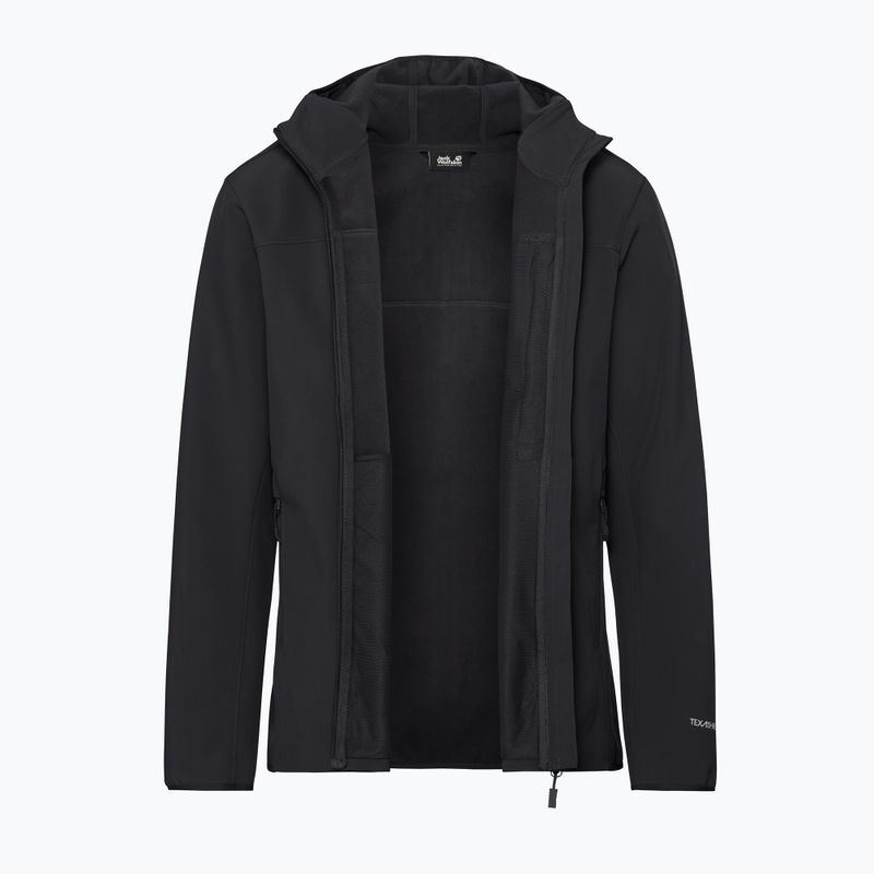 Pánska vetrovka Jack Wolfskin Wild Winds Hooded black 10