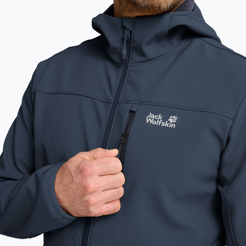 Pánska vetrovka Jack Wolfskin Wild Winds Hooded midnight sky 5