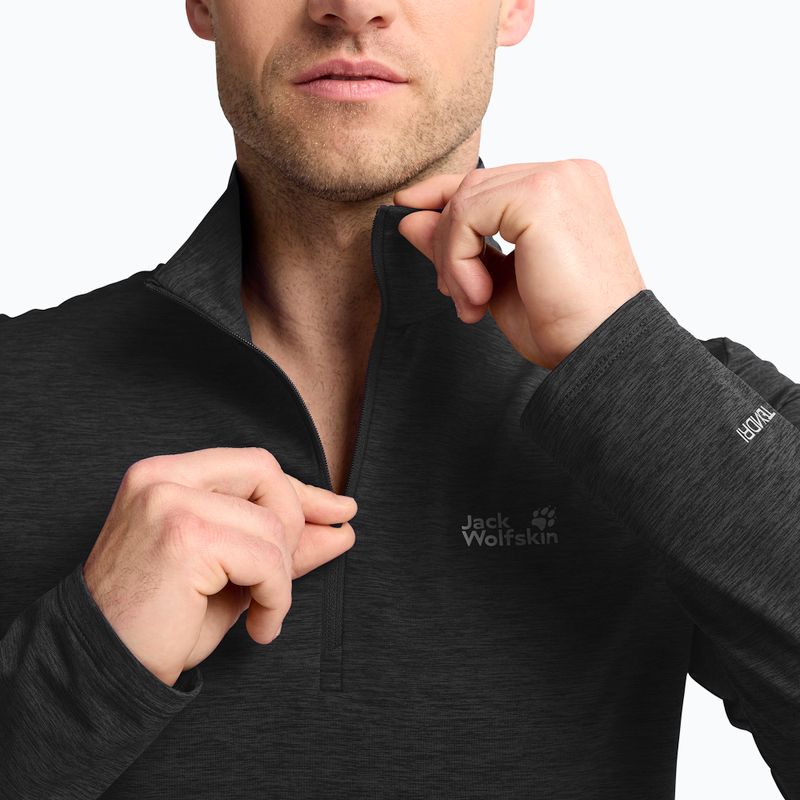 Pánska fleecová mikina Jack Wolfskin Trail Half Zip black 3