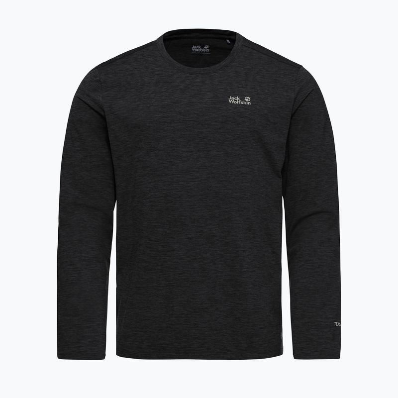 Pánske trekové tričko longsleeve Jack Wolfskin Trail black 5