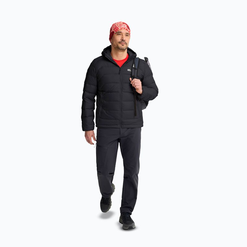 Pánska páperová bunda Jack Wolfskin Wild Pass Down Hoody black 2