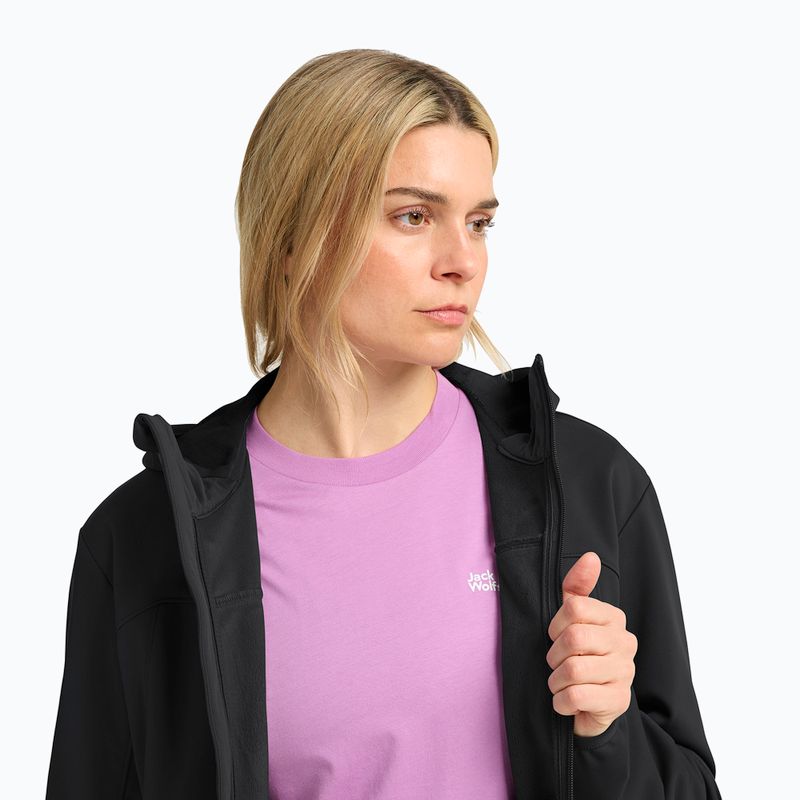 Dámska softshellová bunda Jack Wolfskin Windhain 2 Hoody black 5