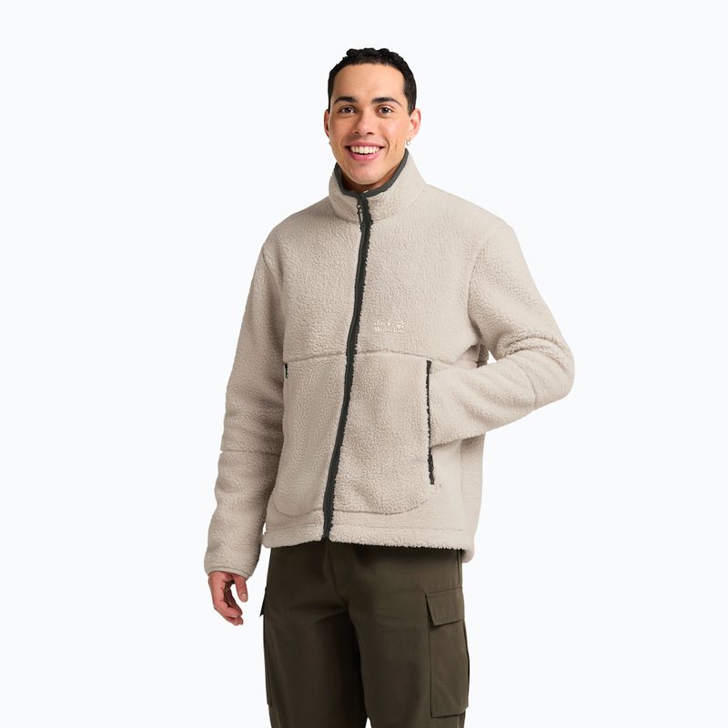 Pánska fleecová mikina Jack Wolfskin Stone Lite oyster
