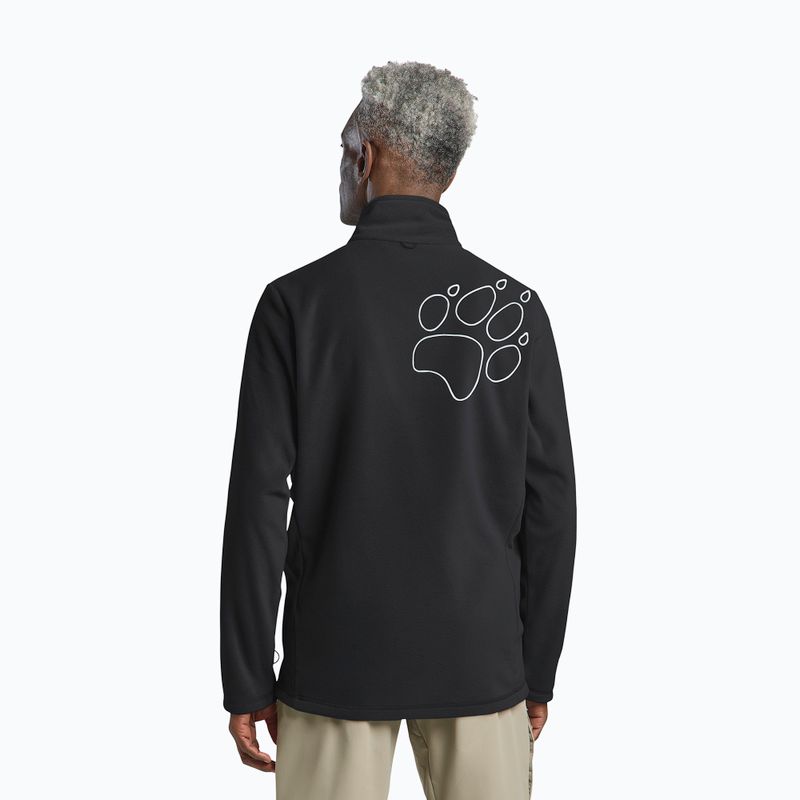 Pánska fleecová mikina Jack Wolfskin Wild Rebel 200 Full Zip paw black 3