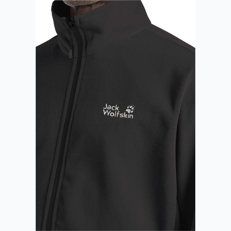 Pánska fleecová mikina Jack Wolfskin Wild Rebel 200 Full Zip paw black 4