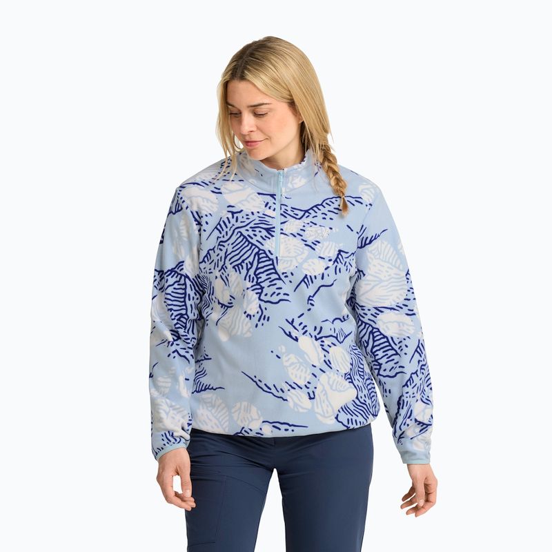 Dámska fleecová mikina Jack Wolfskin Paw Era 100 Orint Half Zip paw crystal blue