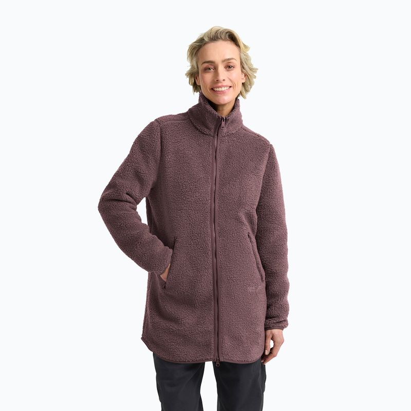 Dámska fleecová mikina Jack Wolfskin High Curl Coat sheer plum