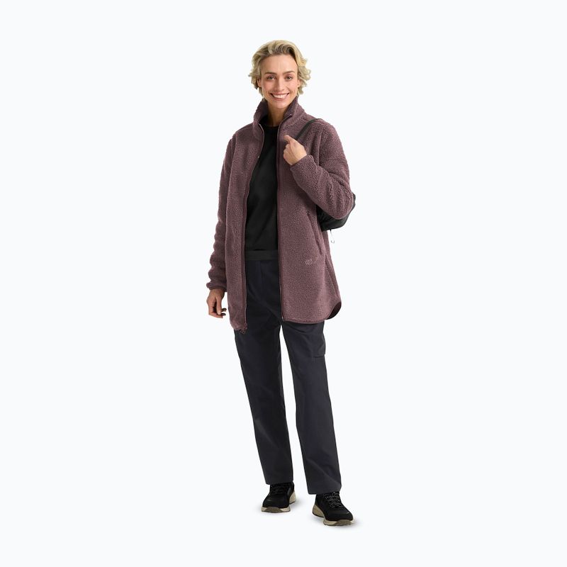 Dámska fleecová mikina Jack Wolfskin High Curl Coat sheer plum 2