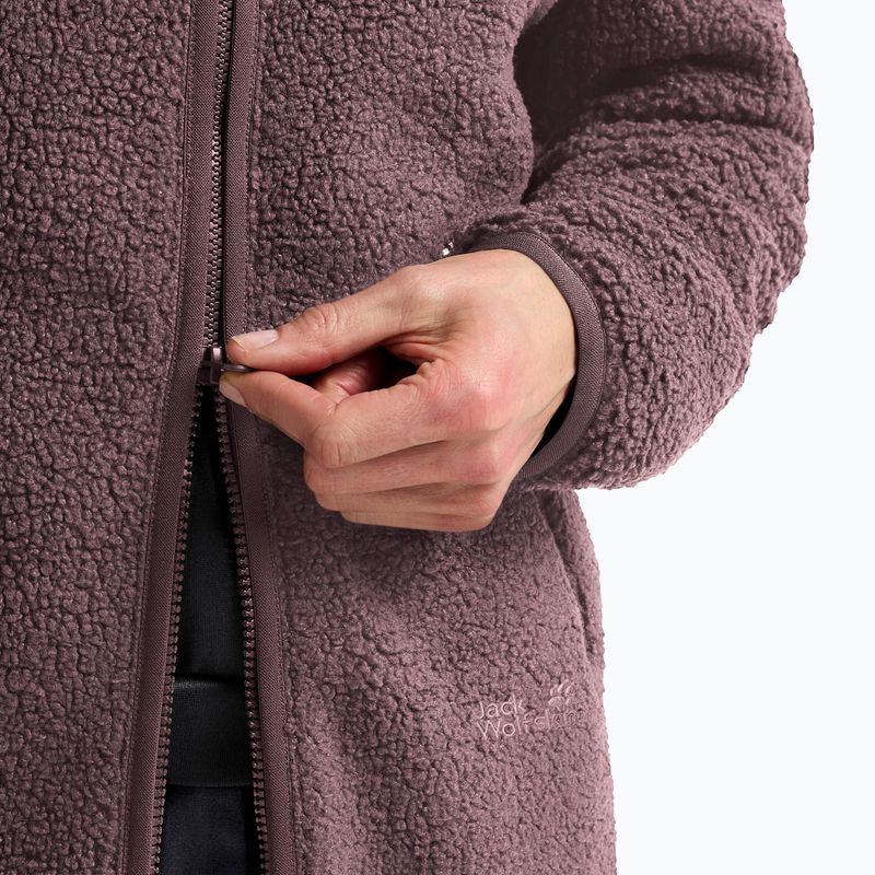 Dámska fleecová mikina Jack Wolfskin High Curl Coat sheer plum 5