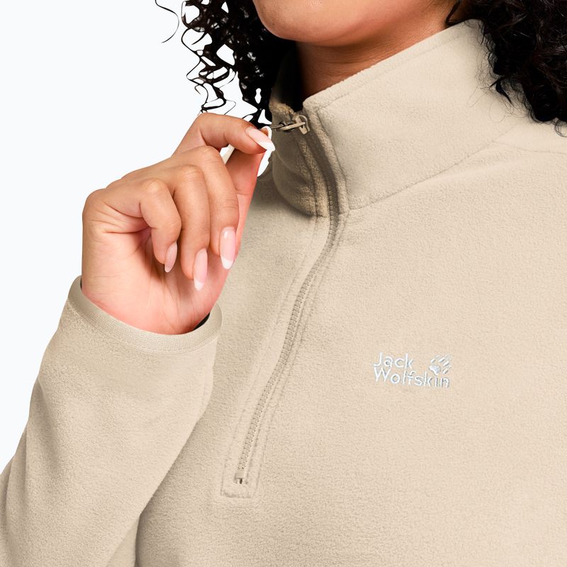 Dámska fleecová mikina Jack Wolfskin Taunus 100 Half Zip oyster 4