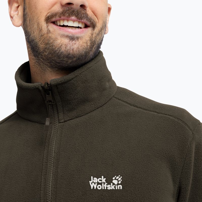 Pánska fleecová mikina Jack Wolfskin Taunus 200 Full Zip obsidian moss 4