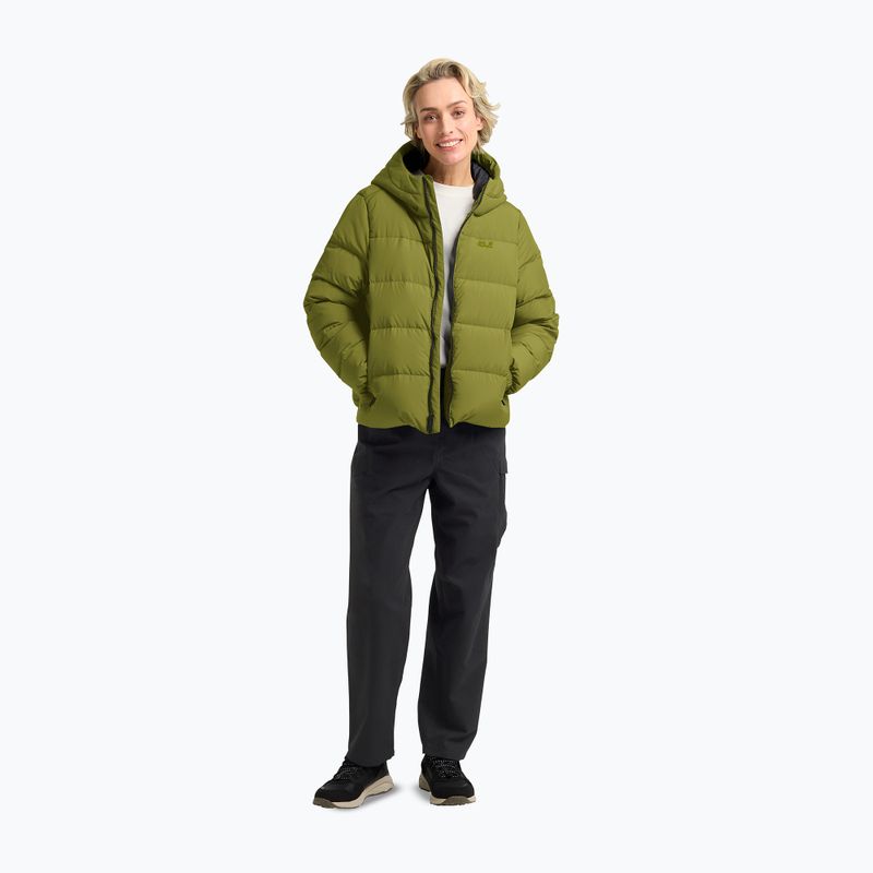 Dámsky páperový kabát Jack Wolfskin Frozen Palace khaki green 2