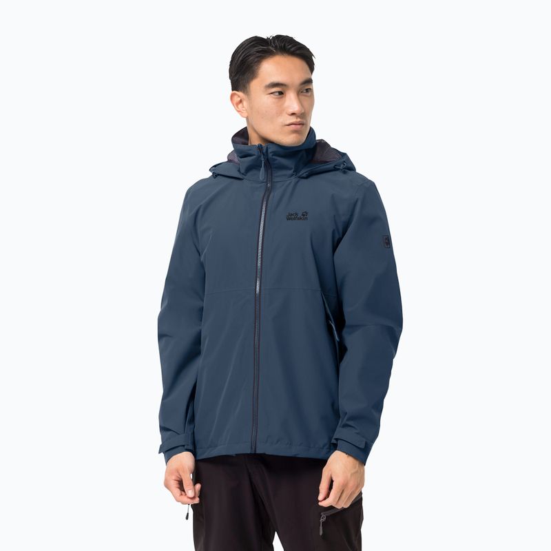 Jack Wolfskin pánska hardshelová bunda Evandale navy blue 1111131_1383