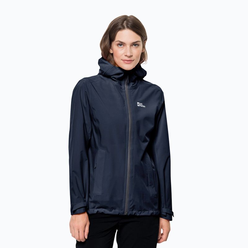 Dámska hardshellová bunda Jack Wolfskin Pack & Go Shell navy blue 1111514_1010