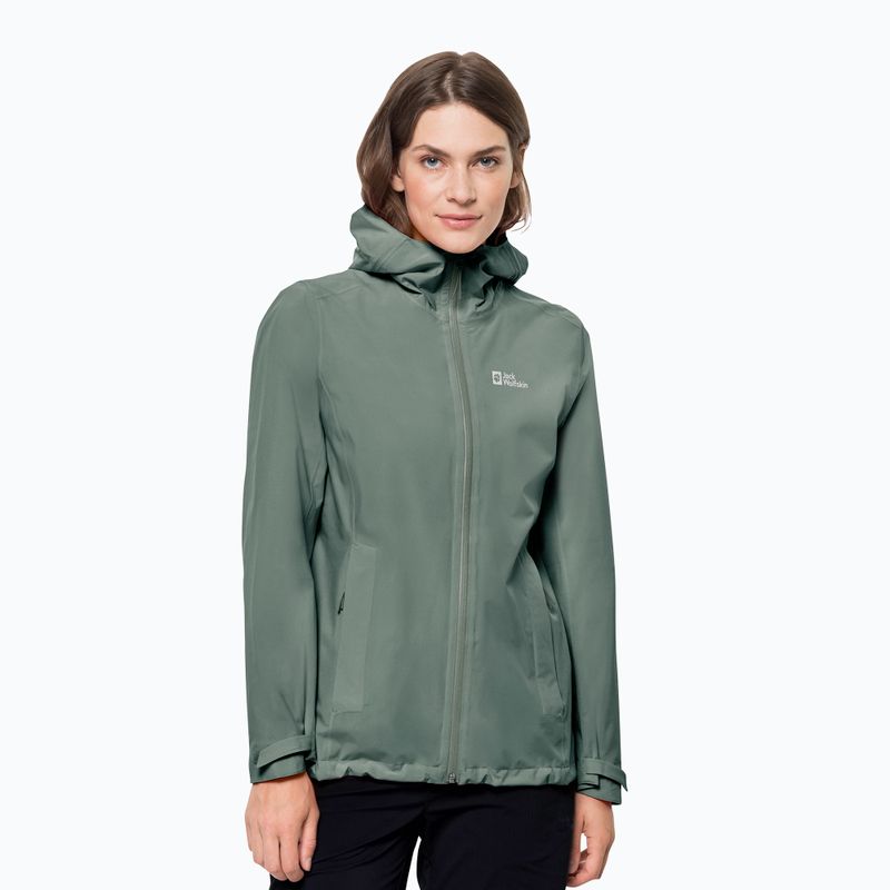 Dámska hardshellová bunda Jack Wolfskin Pack & Go Shell green 1111514_4311