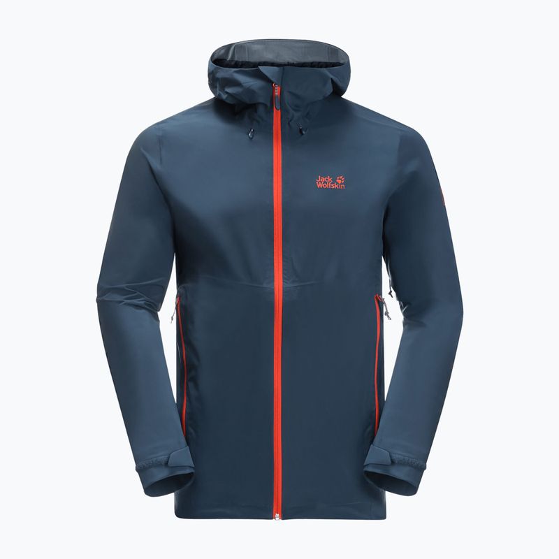Jack Wolfskin pánska bunda do dažďa Highest Peak 2.5L navy blue 1114961_1383 7