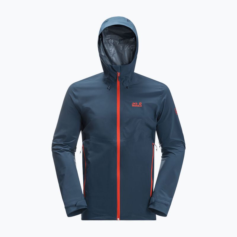 Jack Wolfskin pánska bunda do dažďa Highest Peak 2.5L navy blue 1114961_1383 8