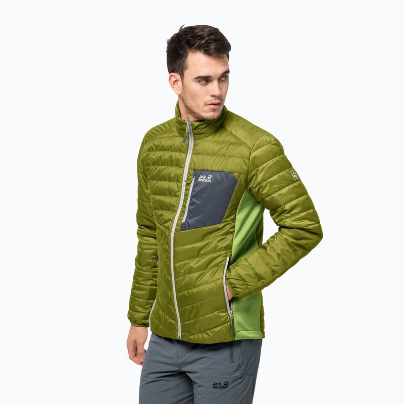 Jack Wolfskin pánska páperová bunda Routeburn zelená 1205415_4131