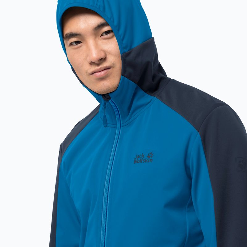 Jack Wolfskin Go Hike pánska softshellová bunda modrá 1306921_1361 3