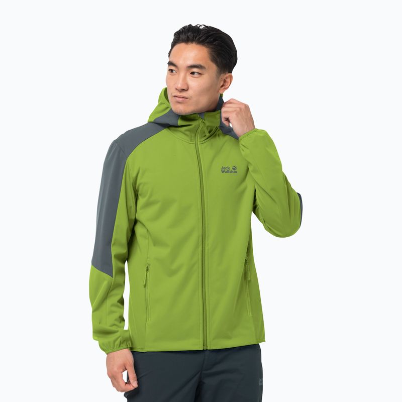 Jack Wolfskin Go Hike pánska softshellová bunda zelená 1306921_4073