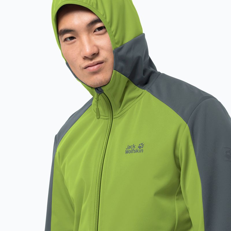 Jack Wolfskin Go Hike pánska softshellová bunda zelená 1306921_4073 3