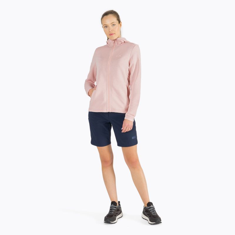 Jack Wolfskin dámska fleecová mikina Modesto ružová 1706253_2157 7