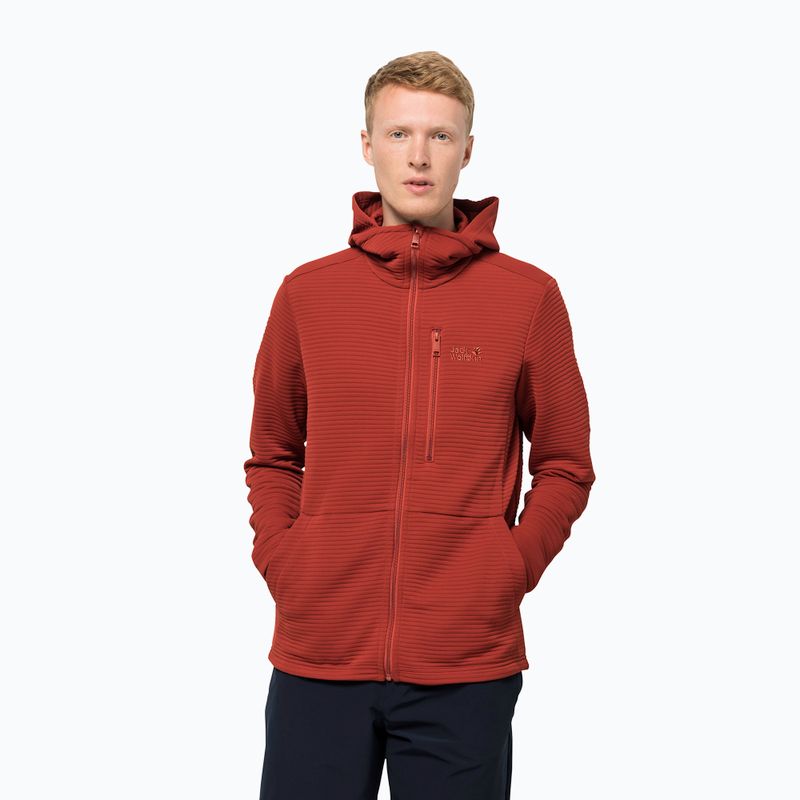 Jack Wolfskin pánska fleecová mikina Modesto červená 1706492_3740