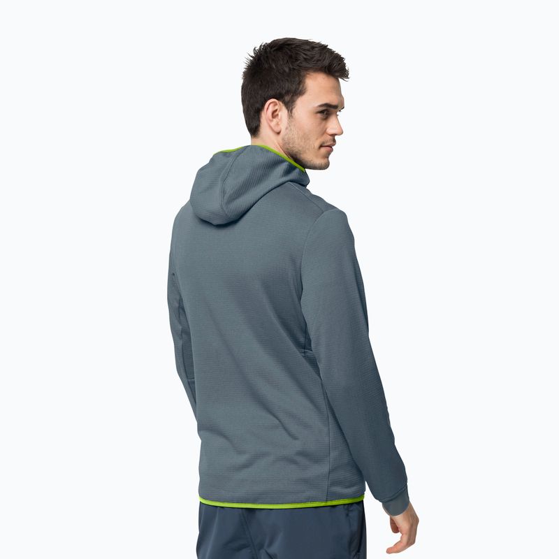Jack Wolfskin pánska fleecová mikina Hydro Grid šedá 1710001_6098 2
