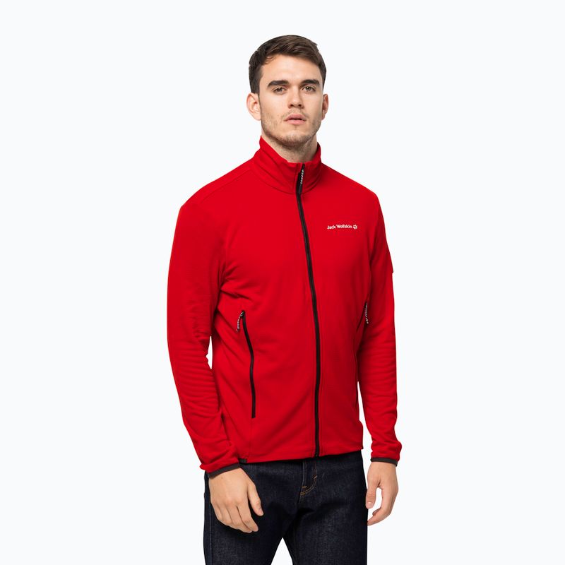 Jack Wolfskin pánska fleecová mikina Dna červená 1710271_2206