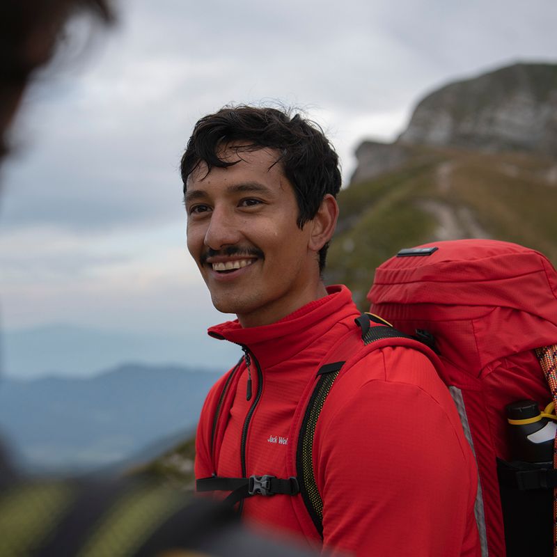 Jack Wolfskin pánska fleecová mikina Dna červená 1710271_2206 6