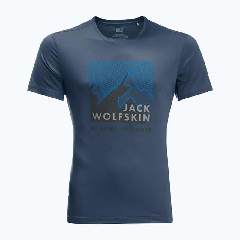 Jack Wolfskin Peak Graphic pánske trekingové tričko modré 1807182_1383