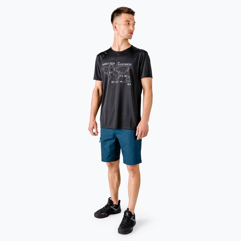 Jack Wolfskin pánske trekingové tričko Pack & Go Travel black 1808551_6000 2