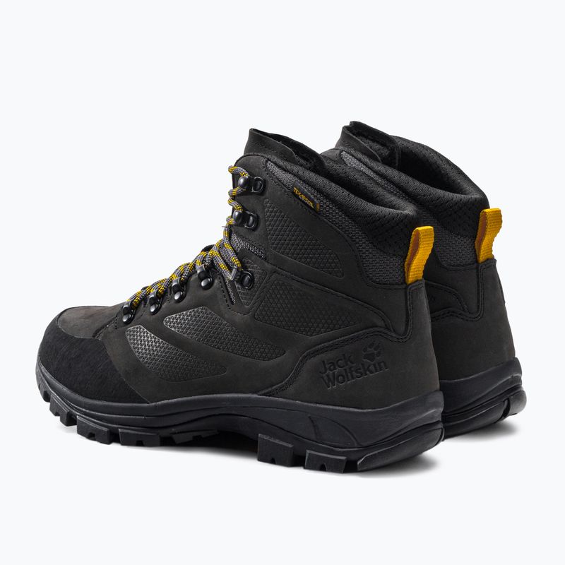 Jack Wolfskin pánske trekové topánky Rebellion Texapore Mid black 4051171 3