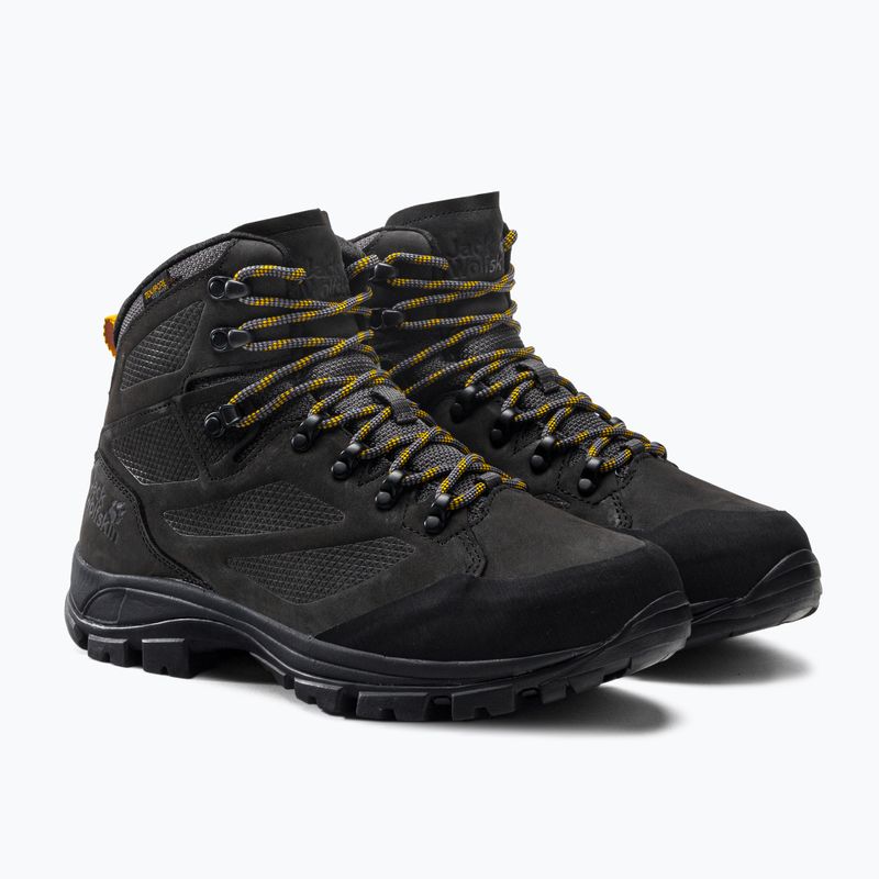 Jack Wolfskin pánske trekové topánky Rebellion Texapore Mid black 4051171 5