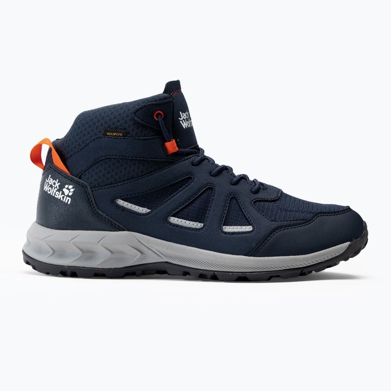 Jack Wolfskin pánske trekové topánky Woodland 2 Texapore Mid navy blue 4051261_1178 2