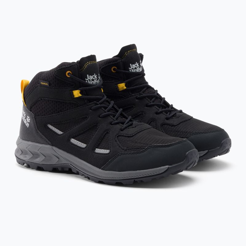Jack Wolfskin pánske trekové topánky Woodland 2 Texapore Mid black 4051261_6055 5