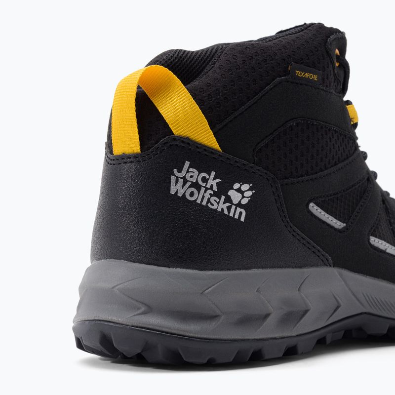 Jack Wolfskin pánske trekové topánky Woodland 2 Texapore Mid black 4051261_6055 7