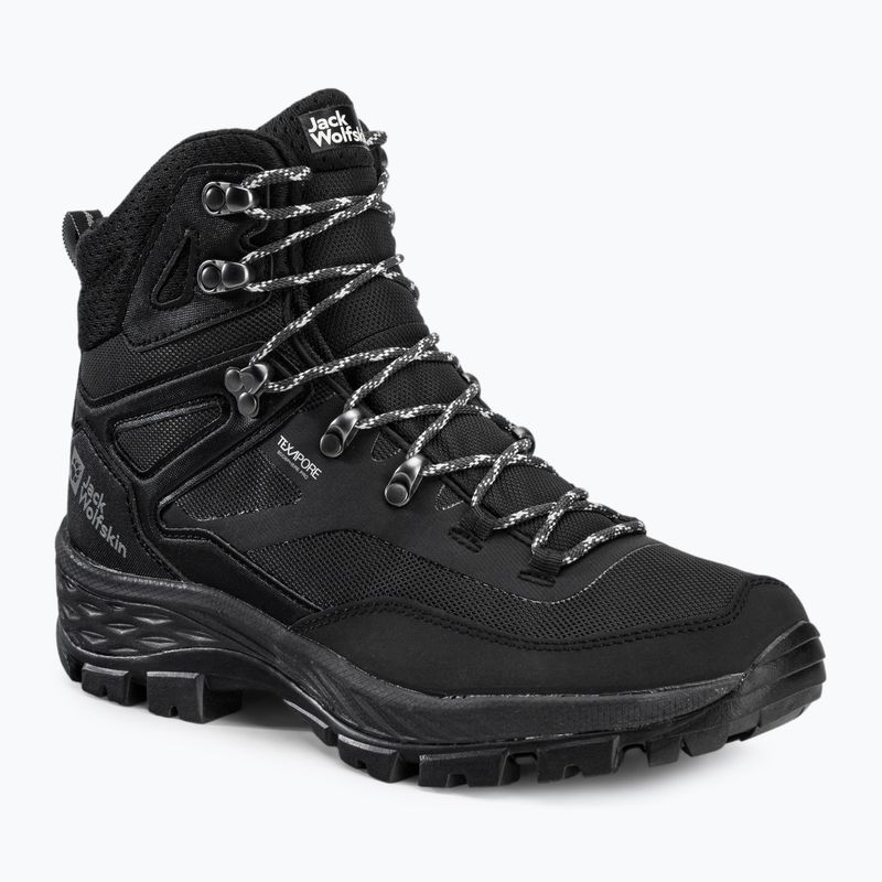 Jack Wolfskin pánske trekové topánky Rebellion Guide Texapore Mid black 4053791