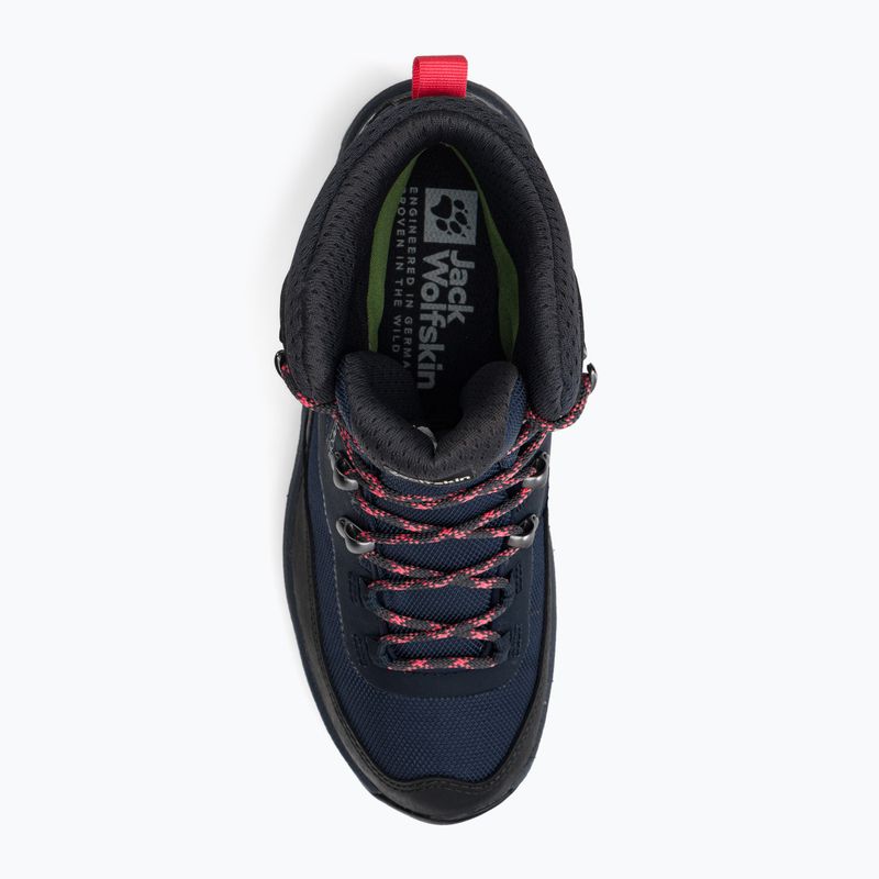Dámske trekové topánky Jack Wolfskin Rebellion Guide Texapore Mid black-blue 4053801 6