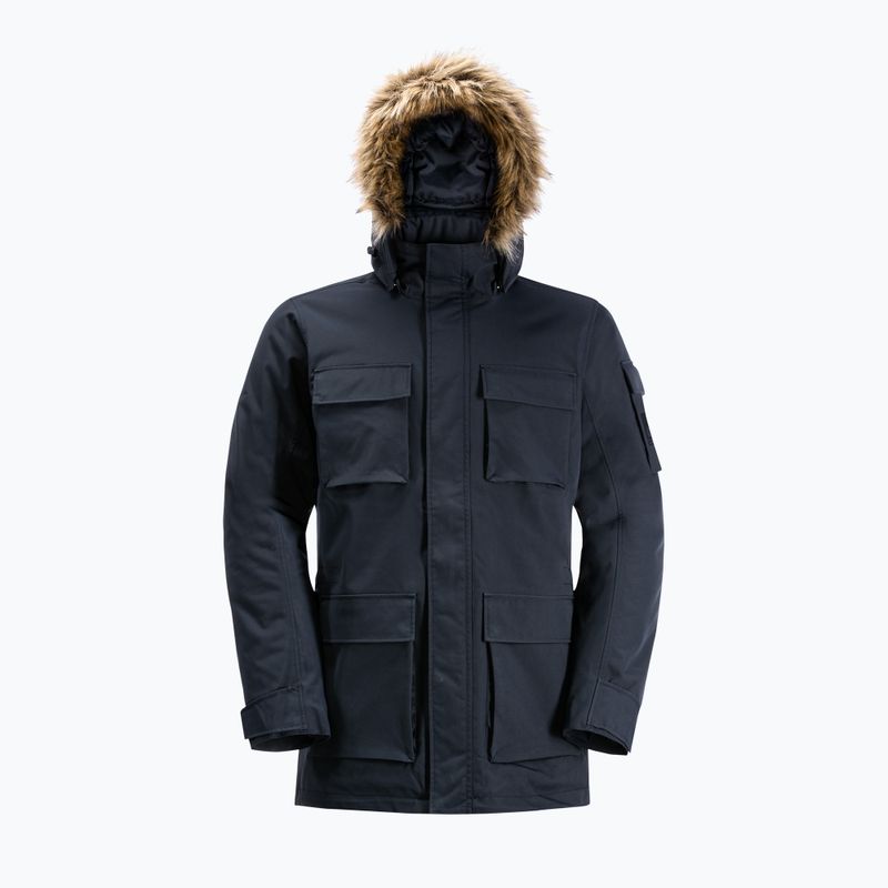 Jack Wolfskin pánska páperová bunda Glacier Canyon Parka navy blue 1107674_1010 8