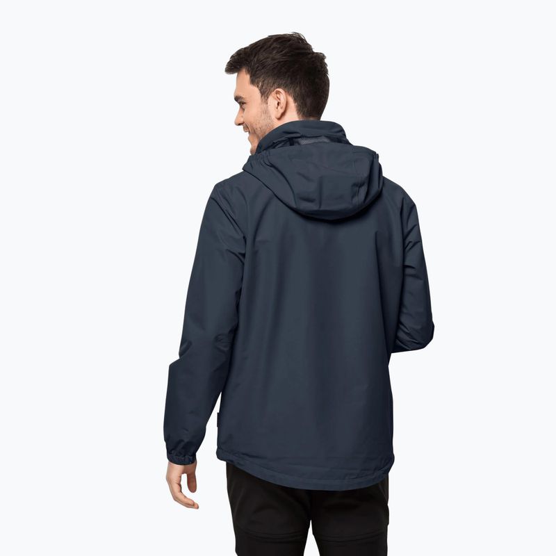 Jack Wolfskin pánska bunda do dažďa Stormy Point 2L navy blue 1111142_1010 2